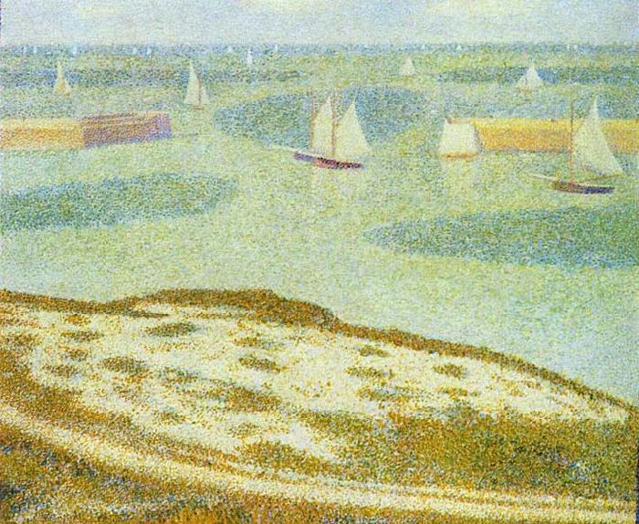 Georges Seurat Einfahrt zum Hafen Port-en-Bessin